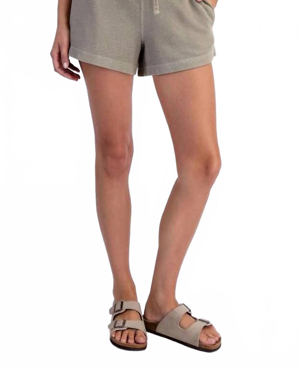 NEW RAE MODE honey comb shorts in muted olive
